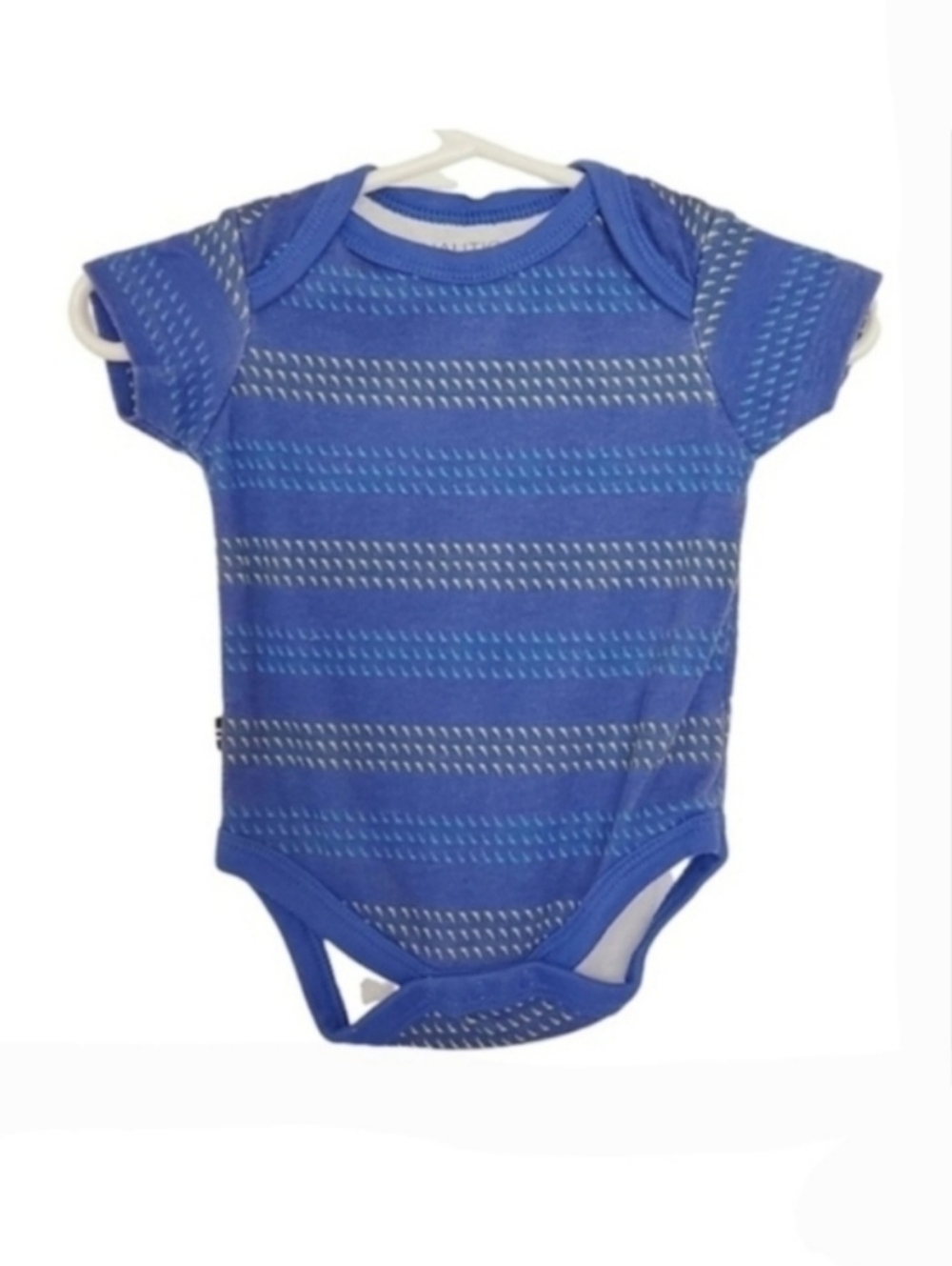 K1310 * Nautica Boys Geometric Print Bodysuit Blue Size 0-3M